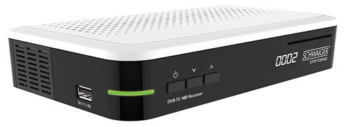 Schwaiger dtr7 00HD DVB T2 HD Récepteur (Free to Air,/HEVC paytv, HDMI, péritel, Sortie Audio numérique, RJ45) Noir