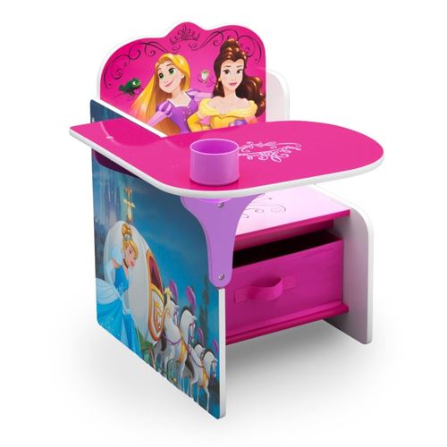 Disney Princess TC83500PS Chaise en bois avec feuille d'écriture et tiroir de rangement
