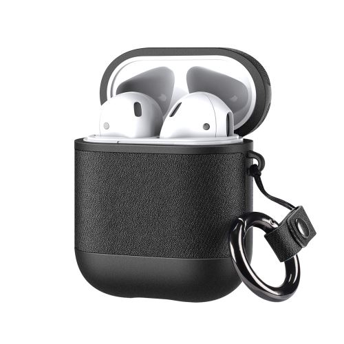 Coque en TPU domo complet avec chargement sans fil noir pour votre Apple AirPods (2019)/(2016)