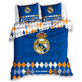 Real Madrid Housse De Couette 200 X 220 Cm Coton Bleu Orange Achat Prix Fnac