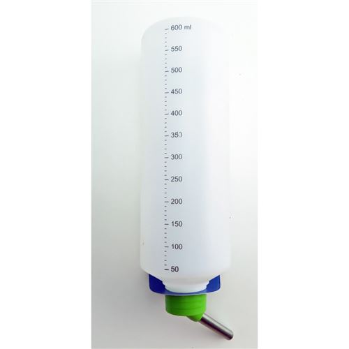 Meilleurs prix pour un biberon en plastique 600 ml. avec support métal. pour lapins . coloris aléatoires.