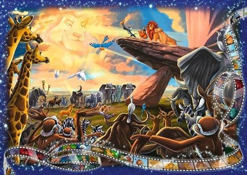 Puzzle Adulte Disney Roi Lion : Simba Sur Le Rocher Du Lion - 1000 Pièces - Ravensburger Collection Collector