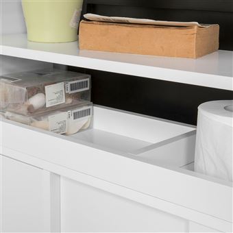 Sobuy Bzr02 W Meuble De Rangement Salle De Bain Armoire Wc Meuble Wc Pour Papier Toilette Porte Brosse Wc Mobilier De Jardin Achat Prix Fnac