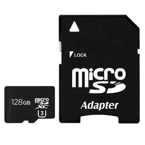 Carte Micro SD 128 Go Sdxc Classe U3 Adaptateur Fourni YONIS