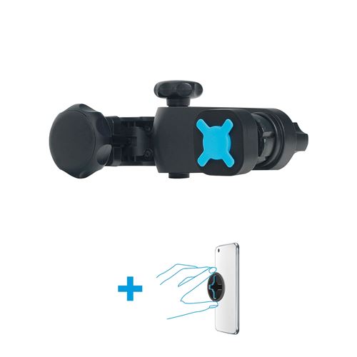 Mobilis Support Tablette Voiture Appui-tête, Support Téléphone Voiture, Universel, 100% Orientable, Fixation Mécanique - Noir