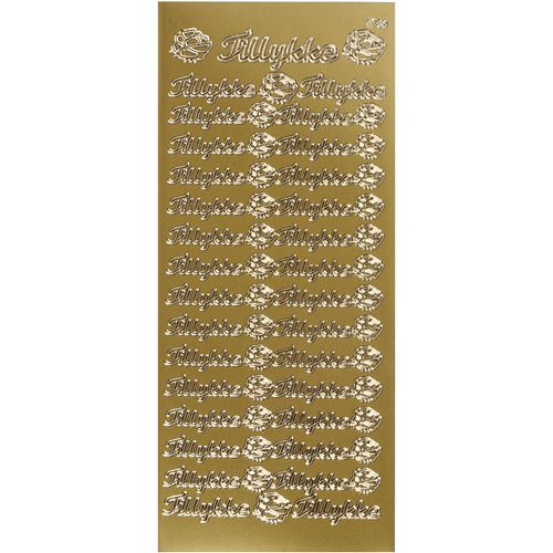 Creotime autocollants en aluminium Tillykke 33 pièces d'or