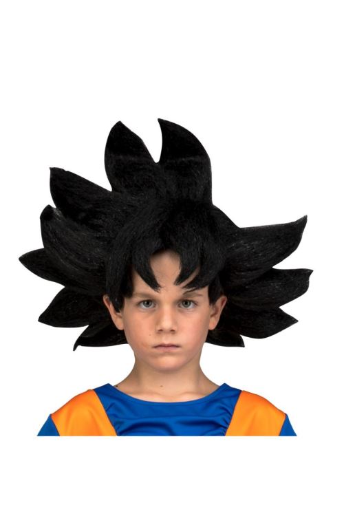 Perruque Goku Dragon Ball™ Enfant - Noir - Taille Unique