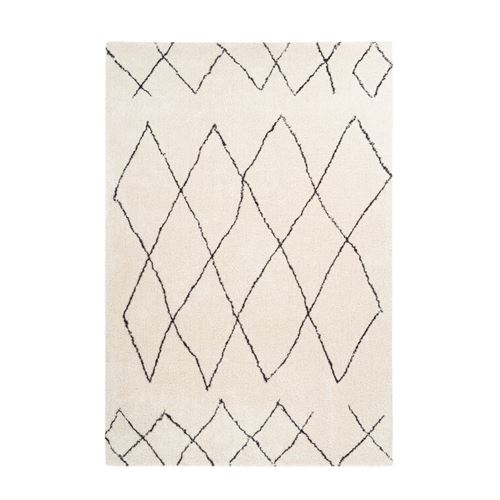 Paris Prix Beige Tapis Motif Géométrique "Orlando" Ivoire 120 X 170 Cm