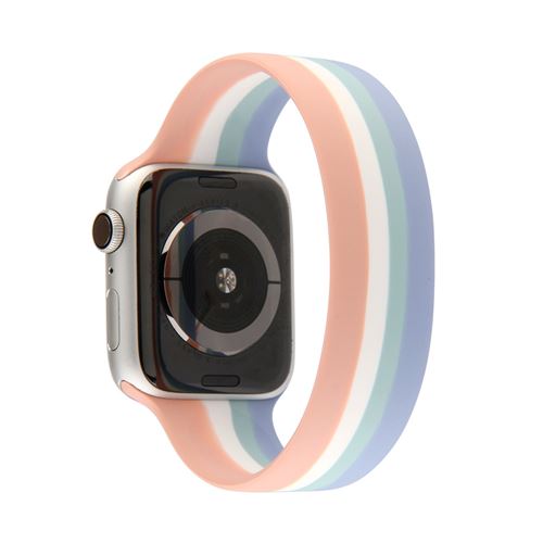 Bracelet en silicone élastique multicolore pour Apple Watch Series 6/ SE/ 5/ 4 40mm - Multicolore#13(Taille L)