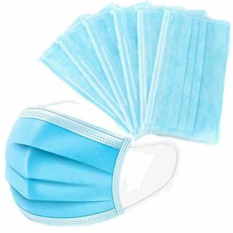 50 pcs Masque poussière Jetable Prévenir la Grippe 3-plis Masque 
