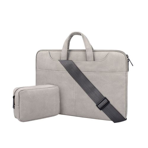 Sacoche d'ordinateur avec sac pour votre adaptateur secteur pour votre PC portable 13.3 Pouce - Gris (355x245x25mm)