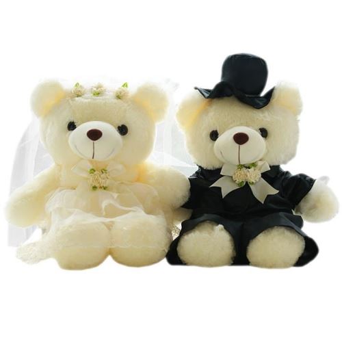 Peluche 1 paire de jouets mariage ours en jouets 60 cm