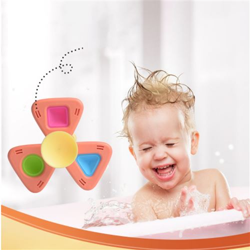 3 pièces/ensemble bébé bain drôle bain Spinner ventouse dessin