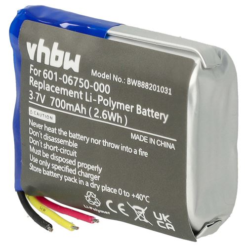 Vhbw Batterie compatible avec GoPro Hero 5 Session, 4 Session, CHDHS-101, CHDHS-501, HWMR1, HWPR1 caméra vidéo caméscope (700mAh, 3,7V, Li-polymère)