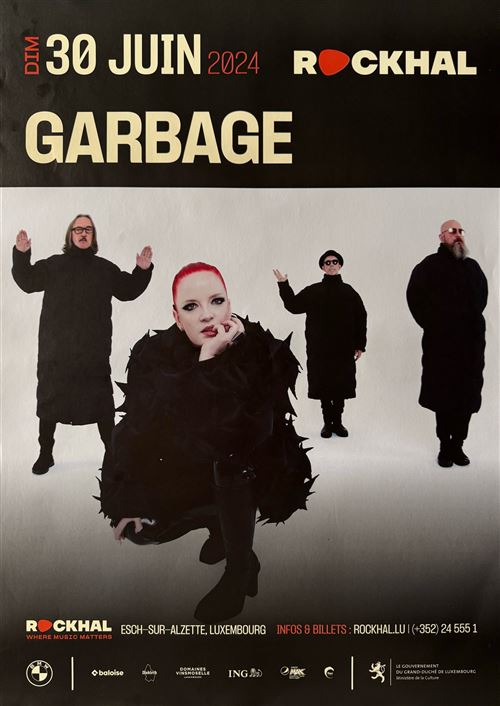 Affiche - Garbage - Concert Luxemburg 2024 - 60x86cm