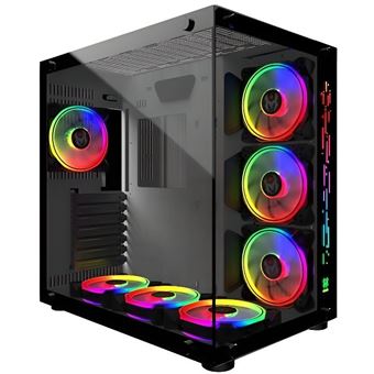 Boîtier PC Gamer ATX - Blanc RGB Crystal Sea - Boitier PC - Achat & prix