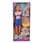 Poupée Steffi Love Avec Jumeaux – 29 Cm – Ventre Amovible – Table à Langer Et Accessoires – Simba – Dès 3 Ans