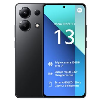 Xiaomi Redmi Note 13 4G 6 Go 128 Go Noir