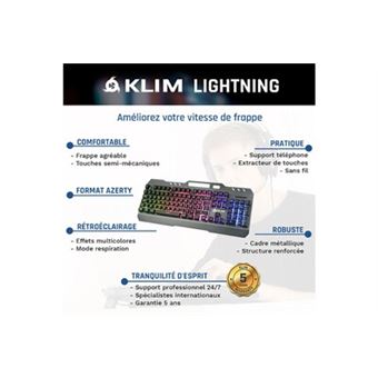 Klim Lightning - Clavier Hybride Semi-Mécanique AZERTY - Comparer avec