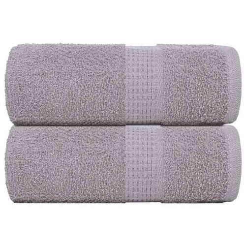 vidaXL Serviettes de toilette FROGN 2 pièces Gris 30x30 cm 360 g/m²