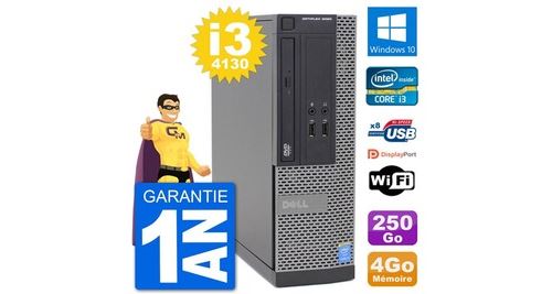 Pc dell optiplex 3020 sff i3-4130 ram 4go disque dur 250go windows 10 wifi