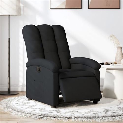Non Communiqué Noir Vidaxl Fauteuil Réglable Électrique Tissu