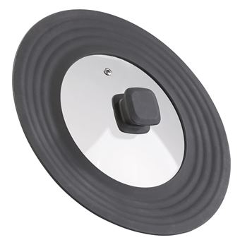 Couvercle Universel En Verre Et Silicone V2 Rosenstein & Söhne - Adaptable De 16 à 20 Cm De Diamètre - Neuf