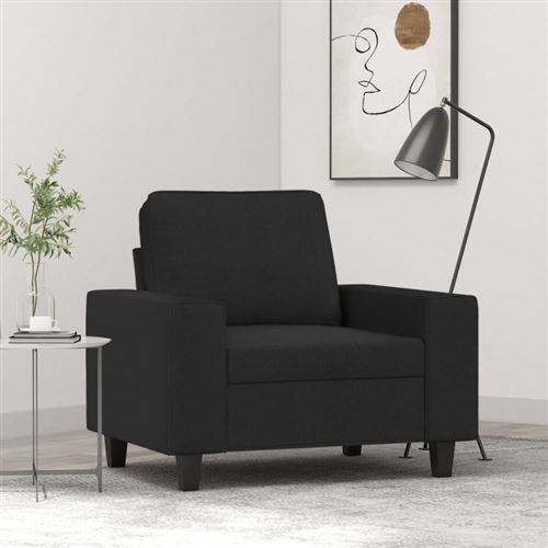 Vidaxl Noir Fauteuil 60 Cm Tissu - Image 3