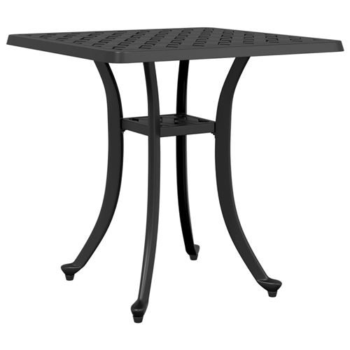 vidaXL - Table de Jardin - Aluminium Coulé - Noir - 53x53x53cm - Image 3
