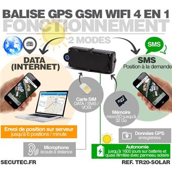 Tracker GPS avec Micro écoute en temps réel longue autonomie