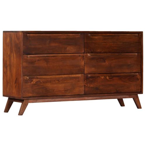 vidaXL Armoire à tiroirs Marron 140x40x80 cm Bois de manguier massif