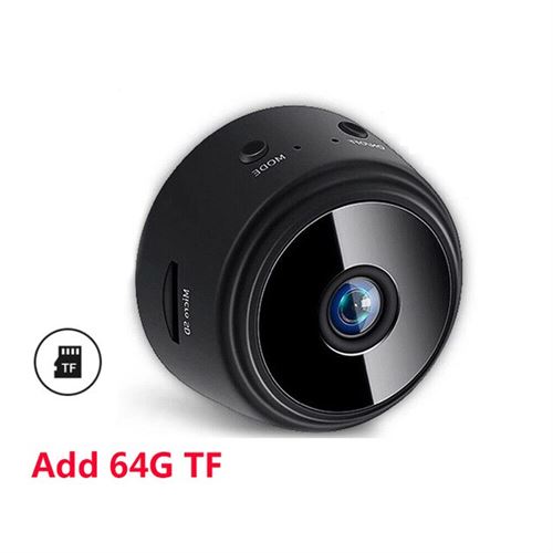 RUMOCOVO Mini caméra de surveillance extérieure ip wifi HD 1080P, dispositif de sécurité sans fil, avec enregistreur vocal avec 64g carte D11