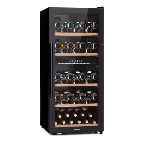 Klarstein Barossa 79 Duo Cave à vin 79 bouteilles 204 L 2 zones Noir