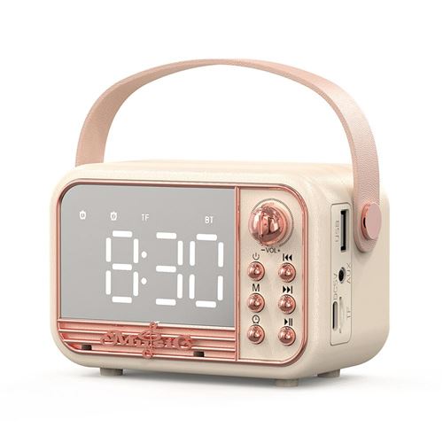 Yonis Beige Enceinte Sans Fil Bluetooth. Ipx5 Resiste Aux Eclaboussures - Image 3