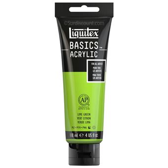 Peinture acrylique - Vert citron - 222 - Liquitex Basics acrylic - Tube 118ml - 1