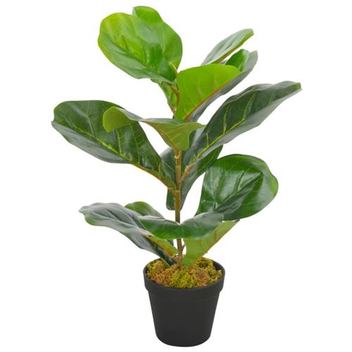 Vidaxl Plante Artificielle Avec Pot Feuilles De Figuier Vert 45 Cm