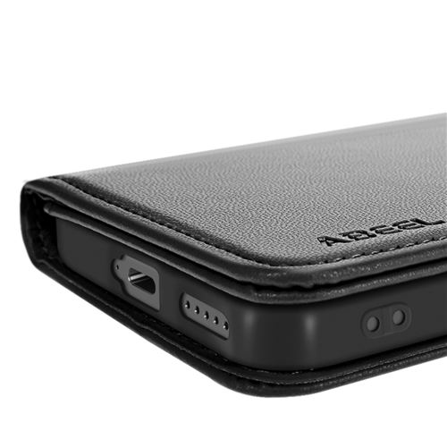 Étui Portefeuille Avizar Pour Honor 400 - Cuir Noir - Neuf Avec Emballage