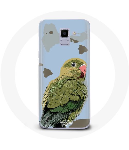 Coque pour Samsung Galaxy A6 2018 Perruches Oiseaux vert Maniacase