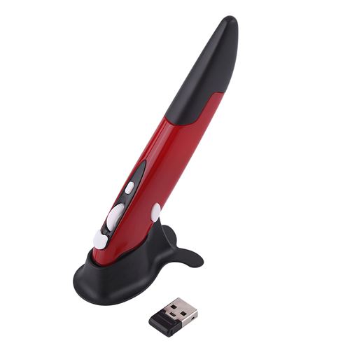 Non Communiqué Rouge Souris À Stylet Optique Sans Fil