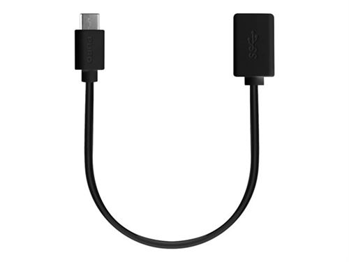 Puro - Adaptateur USB - USB-C (M) reversible pour USB type A (F) - USB 3.1 - 2 A - 20 cm - noir