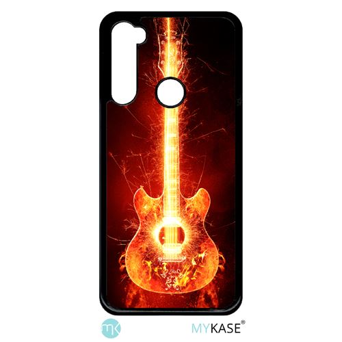 Coque My-Kase pour Note 8t - 65 blazing guitare - Plastique Noir