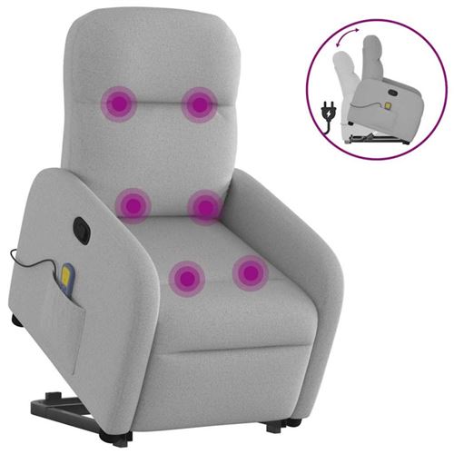 Non Communiqué Gris Vidaxl Fauteuil De Massage, Relaxation Tissu Wolk