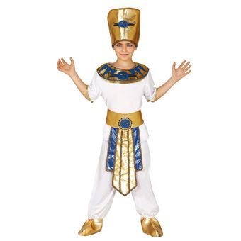 déguisement pharaon égyptien oudjat horus garçon - 5/6 ans - blanc - guirca 83365 - 1