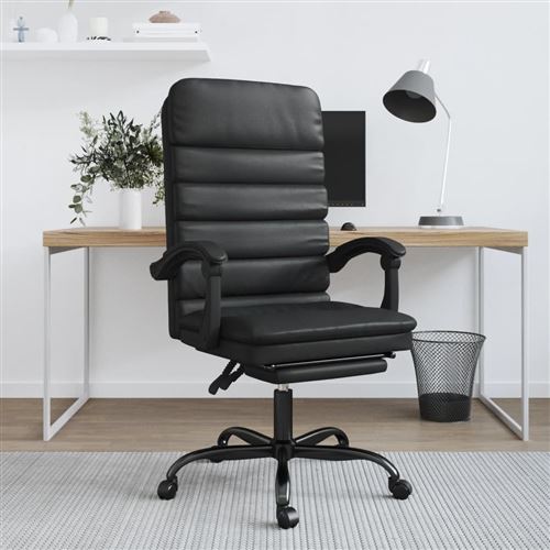 vidaXL Kantoorstoel massage verstelbaar kunstleer zwart349727