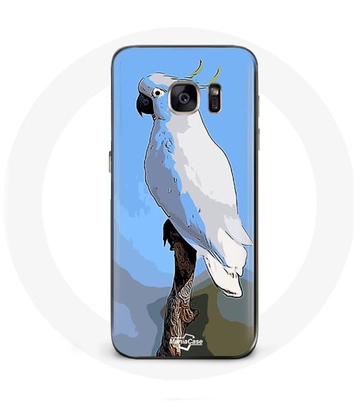 Coque pour Samsung Galaxy S6 Cacatoès Perroquets blanc Oiseaux Maniacase