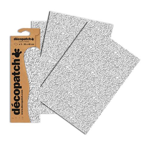 3 feuilles Décopatch - Écriture 771