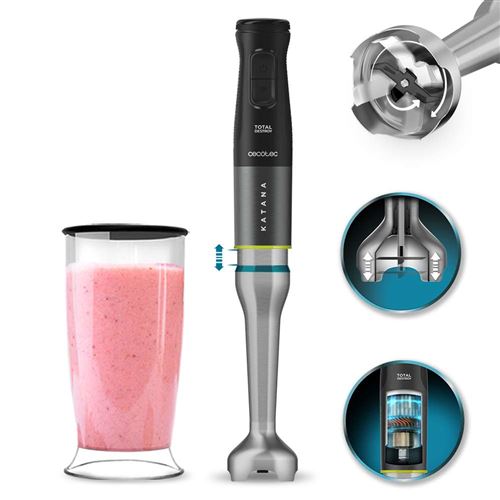Non Communiqué Argent Cecotec Katana Totaldestroy 1500XL Doublekatana Dk Mixeur Plongeant, 1500 W, 21 Vitesses Et Turbo, Système À Double Lame