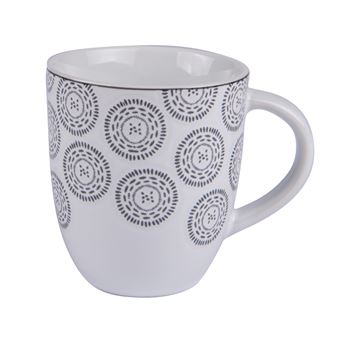 Mug Chloe 30 cl anthracite (lot de 2) - Trend'up - Blanc - Grès - 1