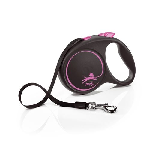 Flexi - Laisse pour chien - Black Design - 5m - Rose - Image 4