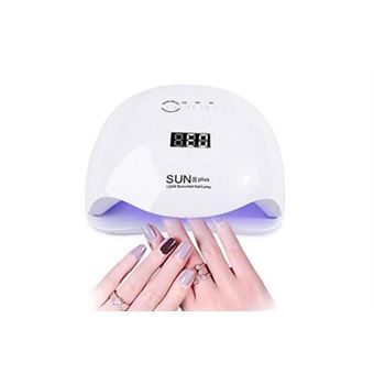 Lampe uv led ongles gel, 120w uv led séchoir à ongles professionnel automatique, 10s séchage rapide, 4 minuteries, lcd ecran, base aimant - 1